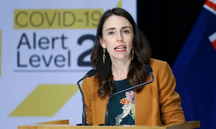Prime Minister Jacinda Ardern speaks to media during COVID-19 response